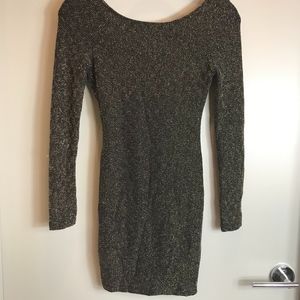 Reversible Gold and Black Form fitting dress